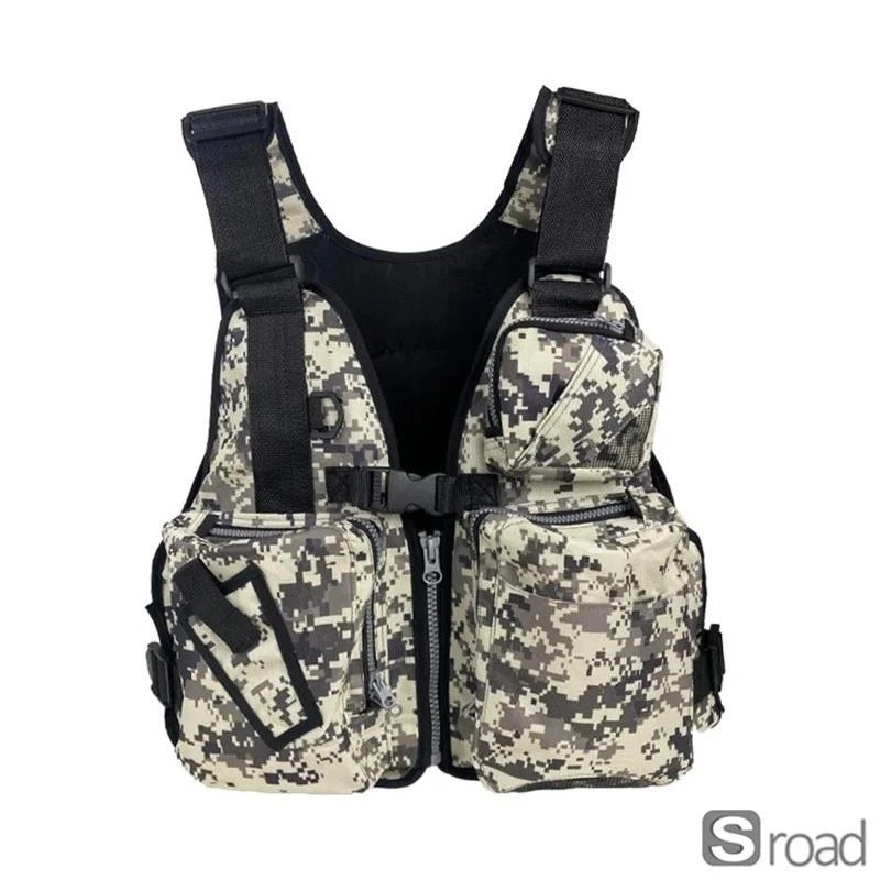 Adjustable Fishing Life Jacket For Men Buoyancy Vest With Reflective Strips