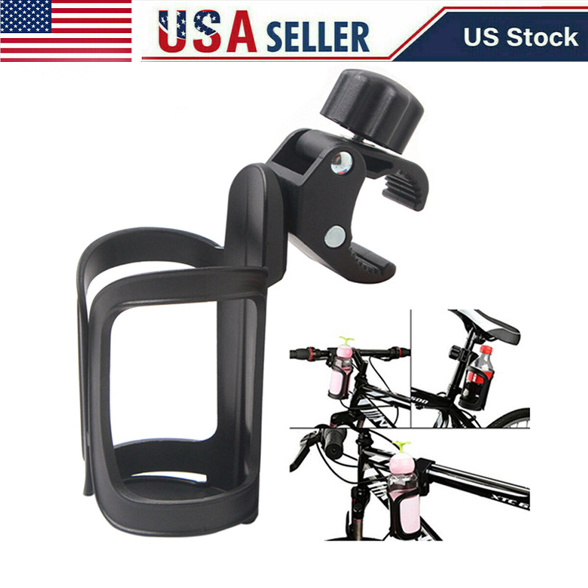 Bike Cup Holder Cycling Beverage Water Bottle Cage Mount Drink Bicycle Handlebar